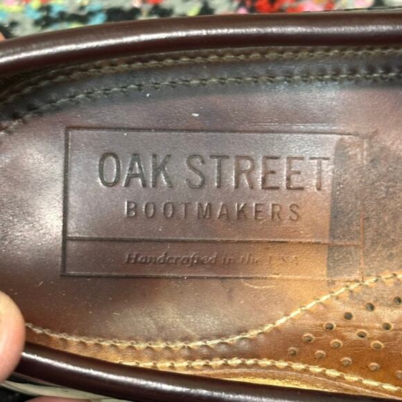VGUC Oak Street Bootmakers Beefroll Penny Loafer Burgundy Made in USA 9 D